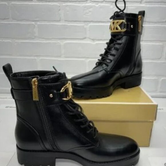 Michael Kors Kincaid Leather Zip Combat Boot - size 6M - NEW - Picture 15 of 16